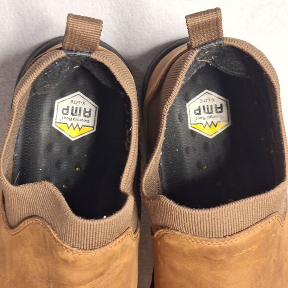 Georgia Boot Men’s 13 Romeo SuperLyte Brown Leather Chelsea Slip On Boots - Picture 11 of 12